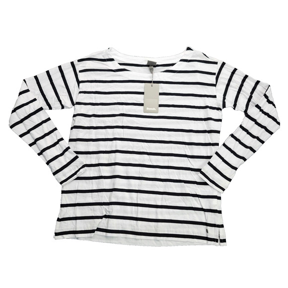 NWT Womens Bench Urban Wear White and Black Striped Sweater Size Small - Picture 1 of 9